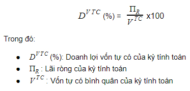 Công thức tính doanh lợi của vốn tự có